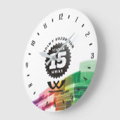 社員周年記念ギフト ラージ壁時計 (傾斜)