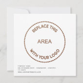 社員家族の日 ビジネス ロゴ 写真 招待状 (裏面)