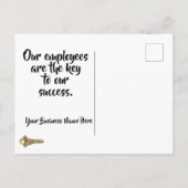 社員感謝鍵の成功に感謝 ポストカード (裏面)