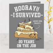 社員感謝 ワーク周年 カード (黄色い花)