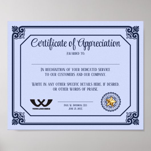 社員有志の感謝状 ポスター (正面)