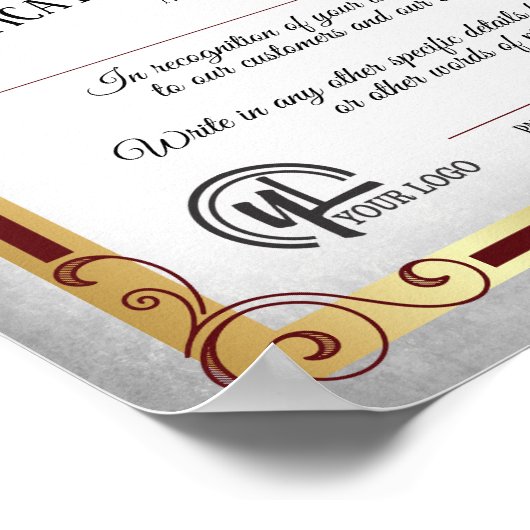 社員有志の感謝状 ポスター (角)