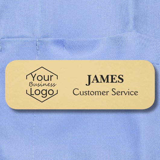 社員用マグネット安全ピン ゴールド カスタムロゴ 名札