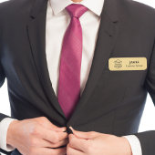 社員用マグネット安全ピン ゴールド カスタムロゴ 名札