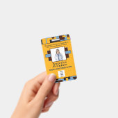 社員病院の写真名バーコードロゴカスタム バッジ (手持ち)