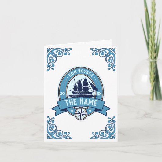 社員自感謝してい身の旅のお別れ サンキューカード (正面)