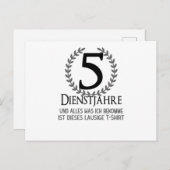 社員表彰 5周年記念 社員 ポストカード (正面/裏面)