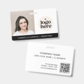 社員証ロゴ写真 バッジ (正面＆裏面)