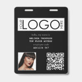 社員証 企業ID QRコード バッジ (正面)
