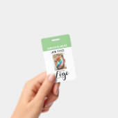 社員証 - 写真付きの社員証 - 名前入りID バッジ (手持ち)