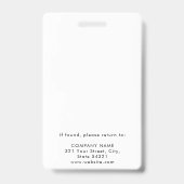 社員証 写真付き 企業 セキュリティ バッジ QRコード (裏面)