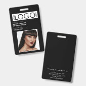 社員証 写真付き 社員 識別カード バッジ (Front & Back)