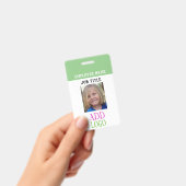 社員証 - 写真付きIDカード - 名前ID バッジ (手持ち)