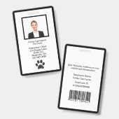 社員証 写真 ロゴ 名前 バッジ (正面＆裏面)