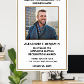 社員認定賞ロゴのパーソナライズ ポスター (ホームオフィス)