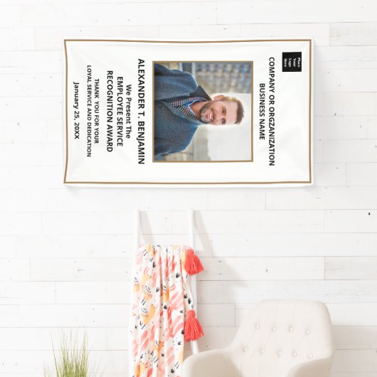 社員認定賞ロゴのパーソナライズ 横断幕 (インサイチュ)