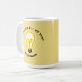 社員認識明るい電球ありがとう コーヒーマグカップ (正面左)