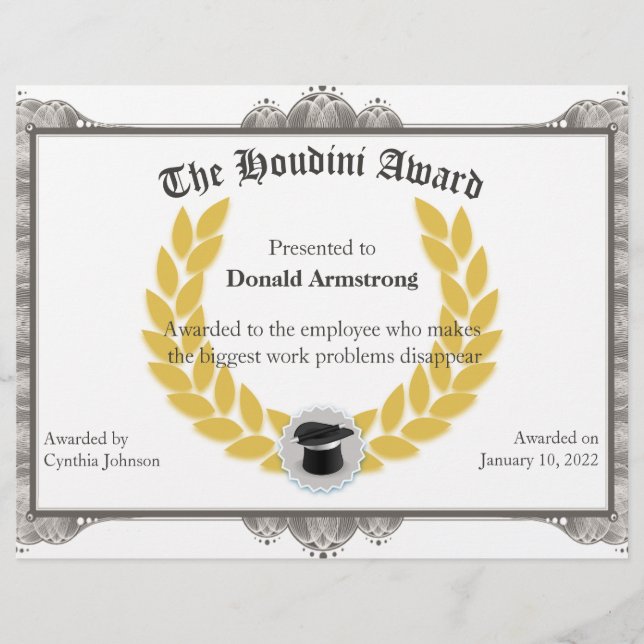 社員賞おもしろい- Houdini (正面)