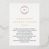 社員賞味日ロゴQRコード 箔招待状 (正面)