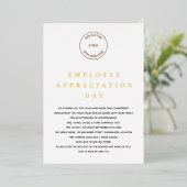 社員賞味日ロゴQRコード 箔招待状 (立ち正面)