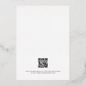 社員賞味日ロゴQRコード 箔招待状 (裏面)
