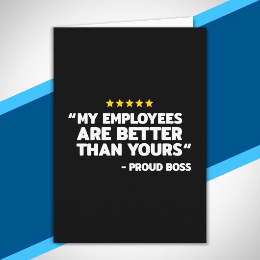 社員賞味日 – ボスおもしろいの日贈り物 カード