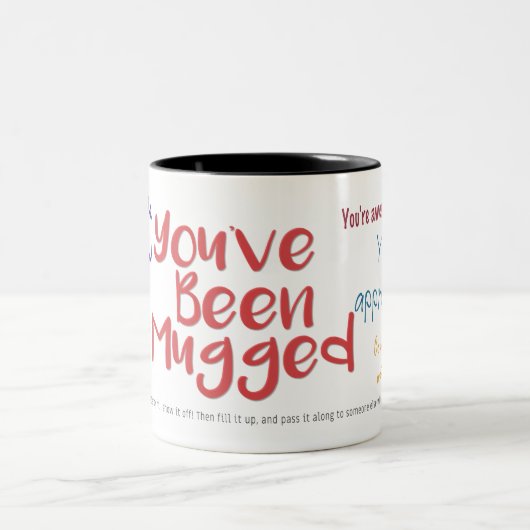 社員賞状の表示 ツートーンマグカップ (中央)