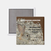 社員賞状ユーモアのある況Bunny Punビジネス マグネット (正面/裏面)