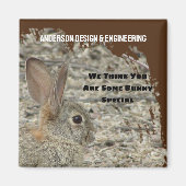 社員賞状ユーモアのある況Bunny Punビジネス マグネット (正面)