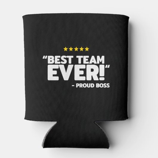 社員賞状 – 誇りを持ったボス最高のチーム 缶クーラー (裏面)