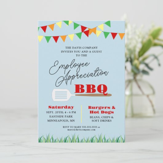社員賞状BBQ夏 招待状 (スタンド正面)