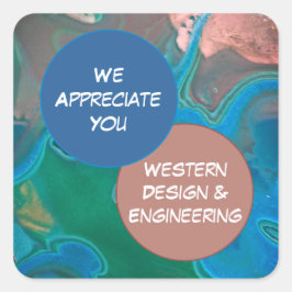 社員賞状Blue Gem Office職場 スクエアシール