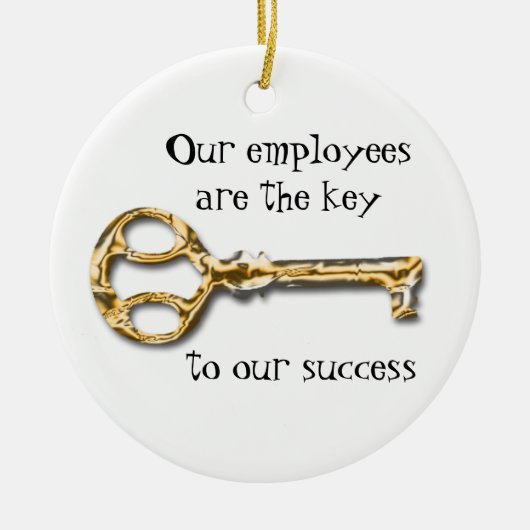 社員鑑賞事務所ありがとうございます セラミックオーナメント (正面)