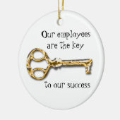 社員鑑賞事務所ありがとうございます セラミックオーナメント (左)