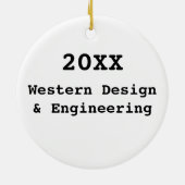 社員鑑賞事務所ありがとうございます セラミックオーナメント (裏面)