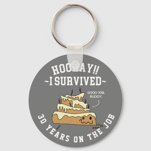 社員鑑賞勤続記念日カスタム キーホルダー (正面)