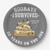 社員鑑賞勤続記念日カスタム ペーパープレート (正面)