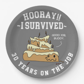 社員鑑賞勤続記念日カスタム ペーパープレート