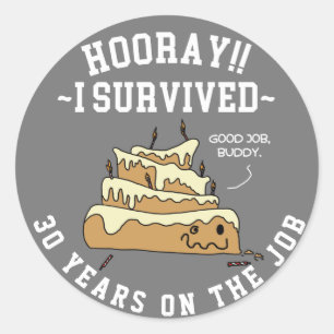 社員鑑賞勤続記念日カスタム ラウンドシール