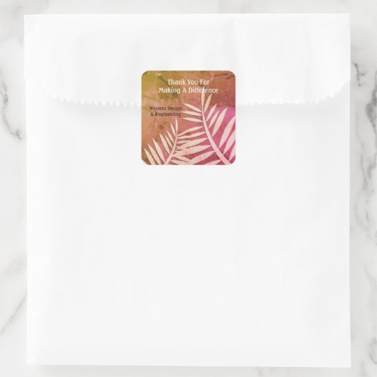 社員鑑賞業務ありがとうございました スクエアシール (バッグ)