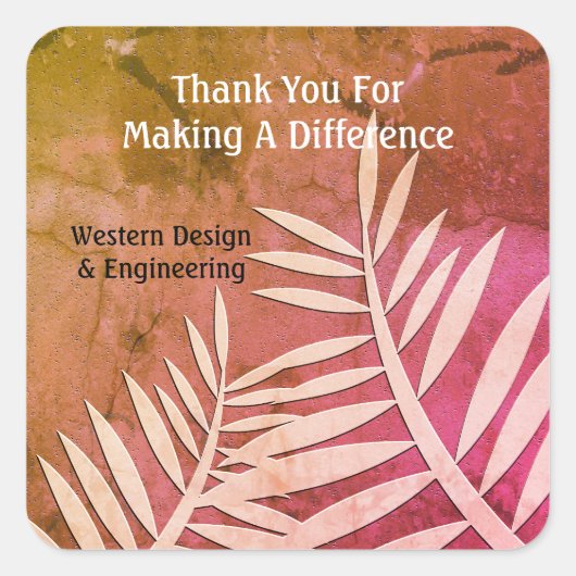 社員鑑賞業務ありがとうございました スクエアシール (正面)