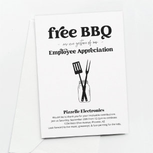 社員鑑賞業務BBQパーティー 招待状