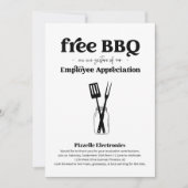 社員鑑賞業務BBQパーティー 招待状 (正面)