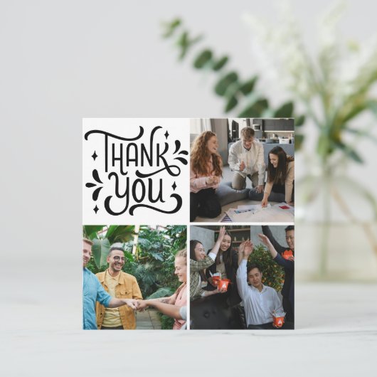 社員鑑賞班の写真ありがとうブラック サンキューカード (スタンド正面)