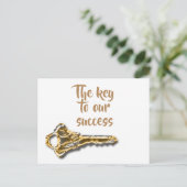 社員顧客クライアント感謝の気持ちPo ポストカード (スタンド正面)