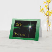 社員20周年記念スター輝く カード (黄色い花)
