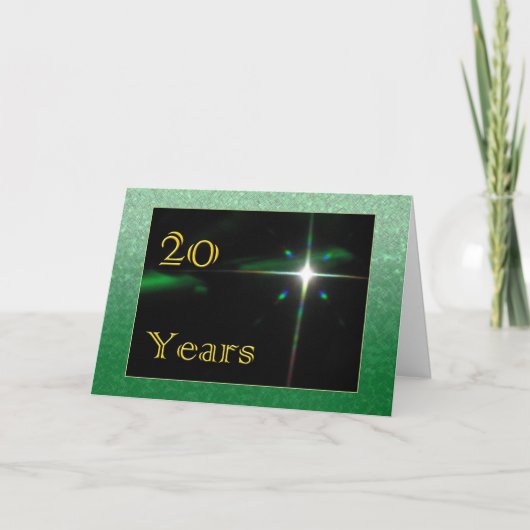 社員20周年記念スター輝く カード (正面)