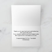 社員20周年記念金ゴールドスター カード (内部)