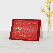 社員20周年記念金ゴールドスター カード (黄色い花)