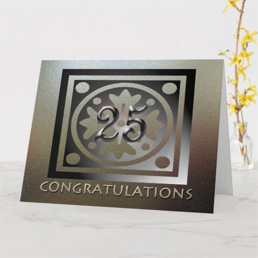 社員25周年記念ビッグゴールデンエレガントズ カード (黄色い花)